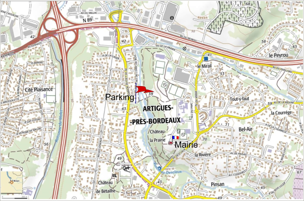 plan du parc d'Artigues - balade 6 km