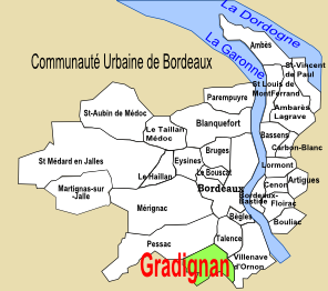 Carte du Bordelais : Gradignan
