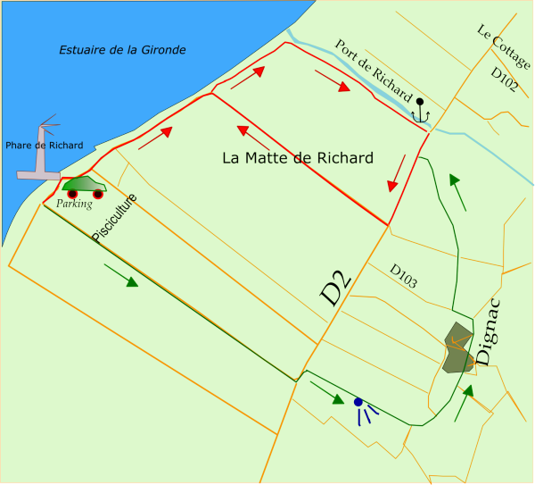 Promenade au phare de Richard (Jau-Diganc-Loirac)