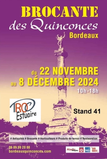 Affiche Foire Antiquité Brocante de Bordeaux 2024