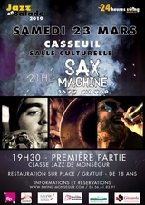 Concert Sax Machine à Casseuil en Gironde mars 2019