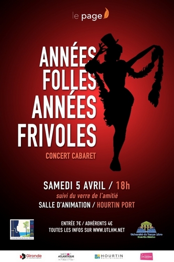 Affiche cabaret concert hourtin Années folles, années frivoles avril 2025