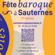 Affiche Fête baroque à Sauternes 2022 à SAUTERNES le 10/12/2022