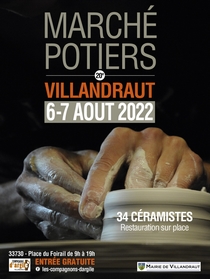 Affiche Marché de potiers à Villandraut 2022