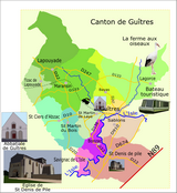 Canton de Guîtres (carte interactive)