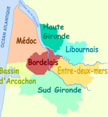Micro régions de la Gironde